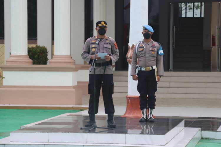 Polres Tanjabbar Gelar Apel Pasukan Pengamanan Pilkades Serentak