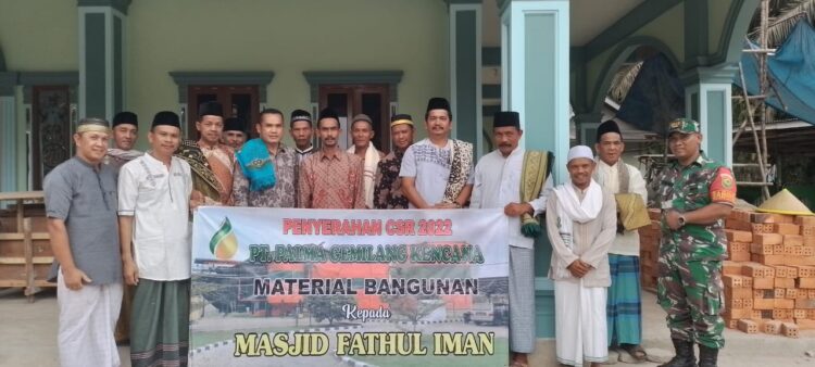 PT. PGK Salurkan CSR ke Panitia Renovasi Masjid Fathul Iman