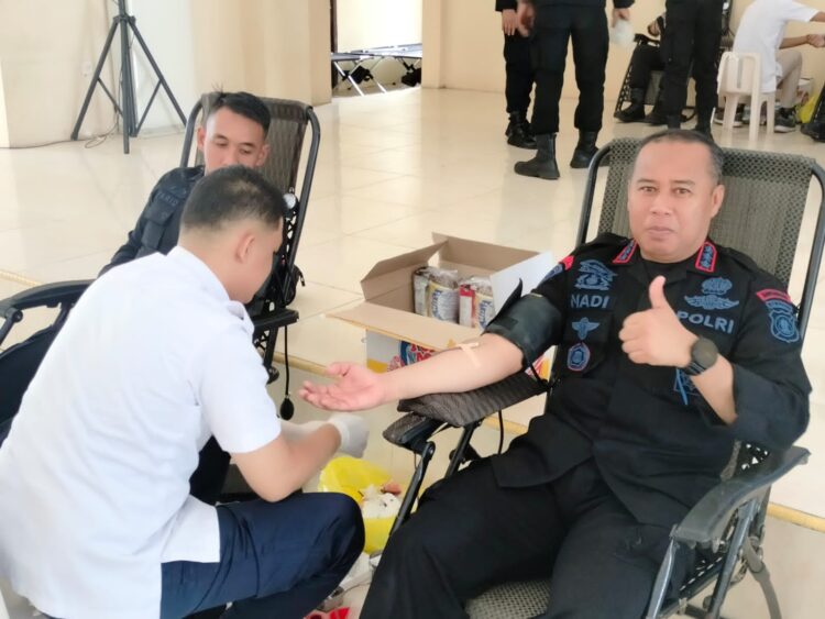 Sambut HUT Satbrimobda Jambi, Gelar Donor Darah