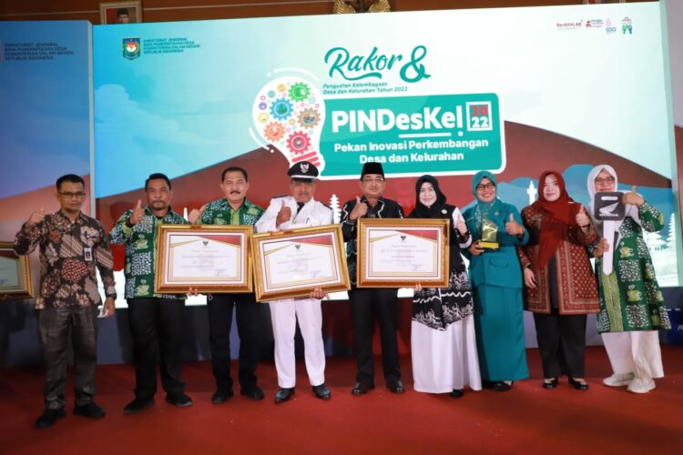Bupati Tanjabbar Terima Penghargaan Upakarya Wanua Nugraha Kemendagri