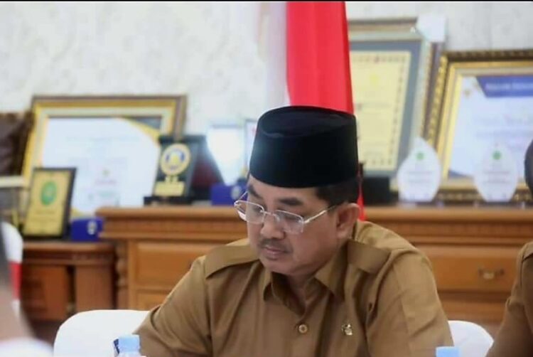 Bupati Anwar Sadat Ikuti Rakor Pengendalian Inflasi Daerah Secara Virtual