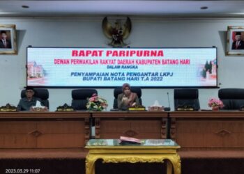 DPRD Batanghari Gelar Paripurna LKPJ Bupati Ta 2022