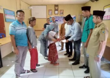 Santuni Anak Yatim, Pemdes Sei Toman Ucapkan Terima Kasih