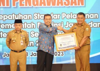 Pemkab Muaro Jambi Terima Penghargaan Predikat Kepatuhan Standar Pelayanan Publik dari Ombudsman RI
