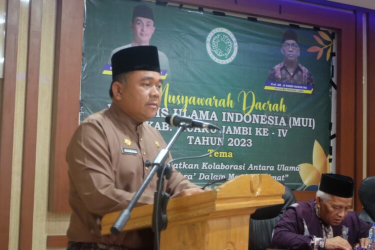 Sekda Budhi Hartono Buka Acara Musda MUI Ke IV Kabupaten Muaro Jambi.