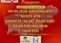 KPUD Tanjabbar Umumkan Daftar Calon Anggota DPRD Sementara (DCS) Kabupaten Tanjabbar 2024