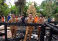Pj Bupati Bachyuni Tinjau Kebakaran di Desa Bakung