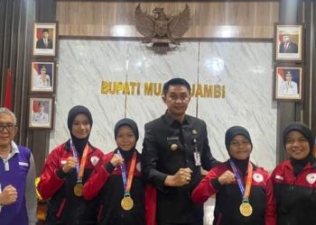 Atlet Peraih Medali Emas Diterima Pj Bupati Bachyuni