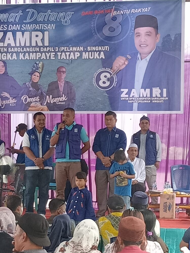 Zamri ‘Dari rakyat bantu rakyat” Caleg Dapil 3 Pelawan Singkut Jangan Lupa