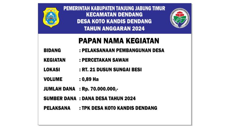 Anggarkan Buat Parit Untuk Cetak Sawah