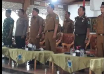 Bupati Fadhil Kukuhkan Satlinmas Kecamatan Muarabulian