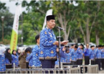 Pj Bupati Muaro Jambi Rd Najmi Memimpin Upacara HKN Perdana Tahun 2025