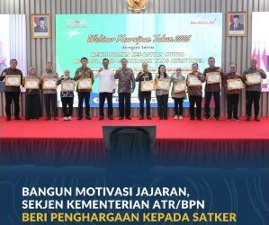 Sekjen Kementerian ATR/BPN Beri Penghargaan kepada Satker Pengelola Kearsipan Terbaik